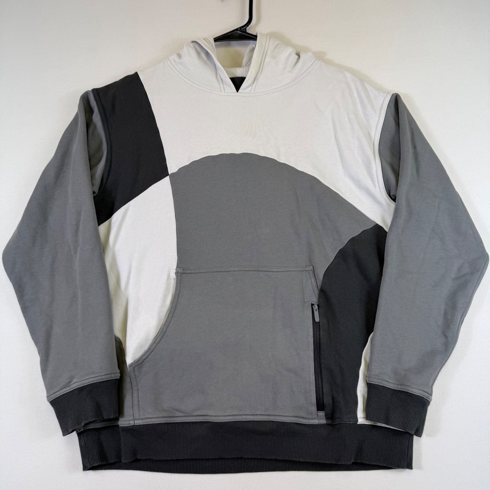 Lululemon All Yours Hoodie Womens 8 Grey Colorblock Oversized Casual Pullover